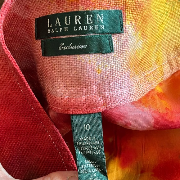 Ralph Lauren Linen Skirt ice Dyed 🌈 Phish Donut ⭕️ 🦎Patchwork ♻️ Dicks🦙POCKET - Picture 11 of 11